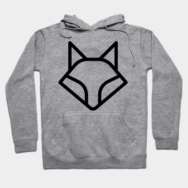 Fox, black line Hoodie by Mixserdesign